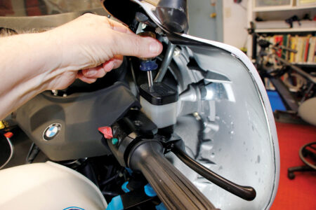 A black master cylinder reservoir cap